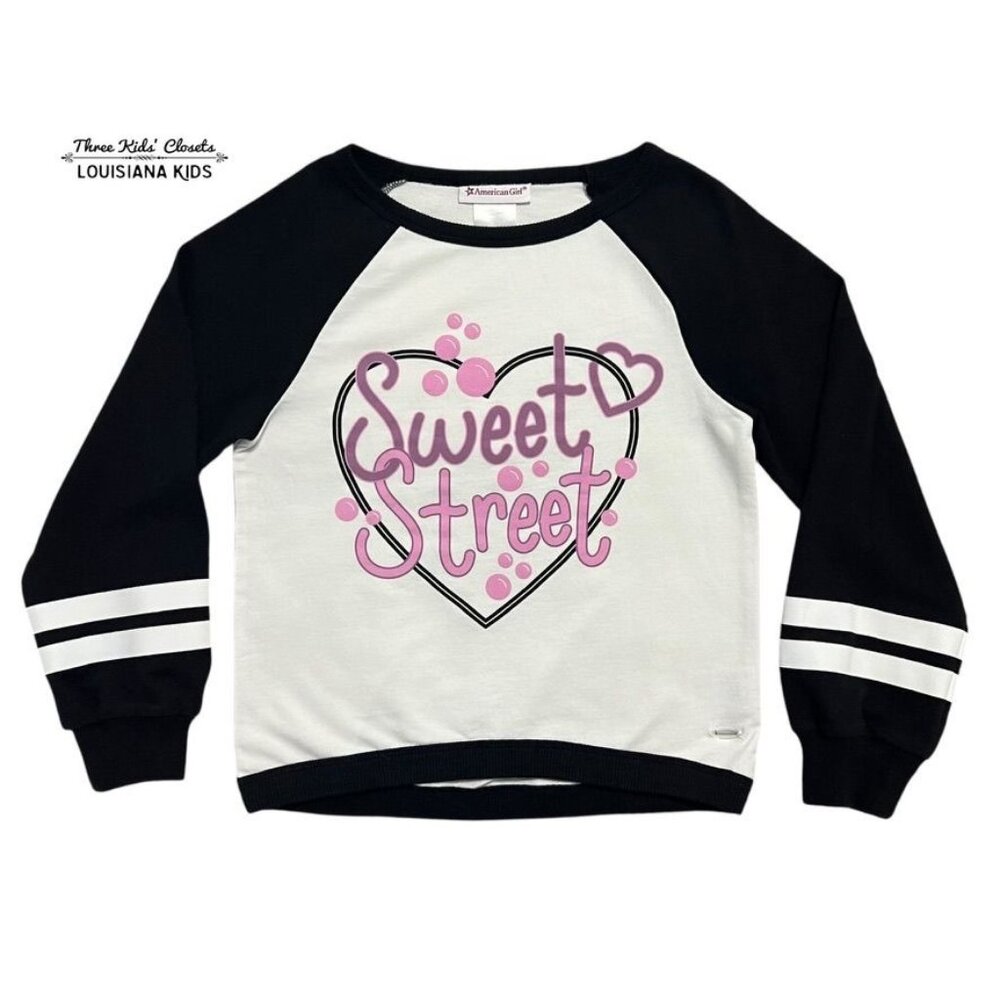 American Girl M (10/12) Sweet Street Raglan Sweatshirt